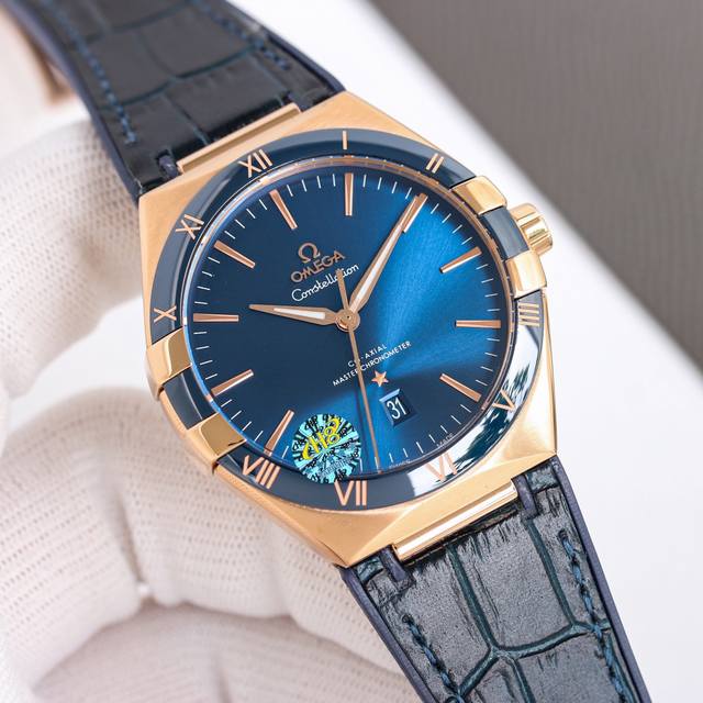 统一价： 欧米茄 Omega 星辉永恒之星座腕表第五代 星座系列！全新原装尺寸41Mm腕表！Om68 1圈口升级，原装一致抛光进口陶瓷表圈，刻度采用白金电镀工艺