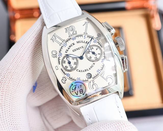 法兰克穆勒-Franck Muller表扣：316精钢针扣尺寸：直径40Mm 厚14.50Mm 法兰克穆勒casablanca酒桶系列，一如既往fm经典厚实的表