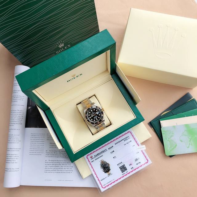 新款 非市场普通版本，真正意义上的金表来啦 通体包金18K黄金，厚度达5Um，Gtc中国权威认证证书，百分之百真金，联网可查 劳力士潜航者系列是经典腕表的典范，