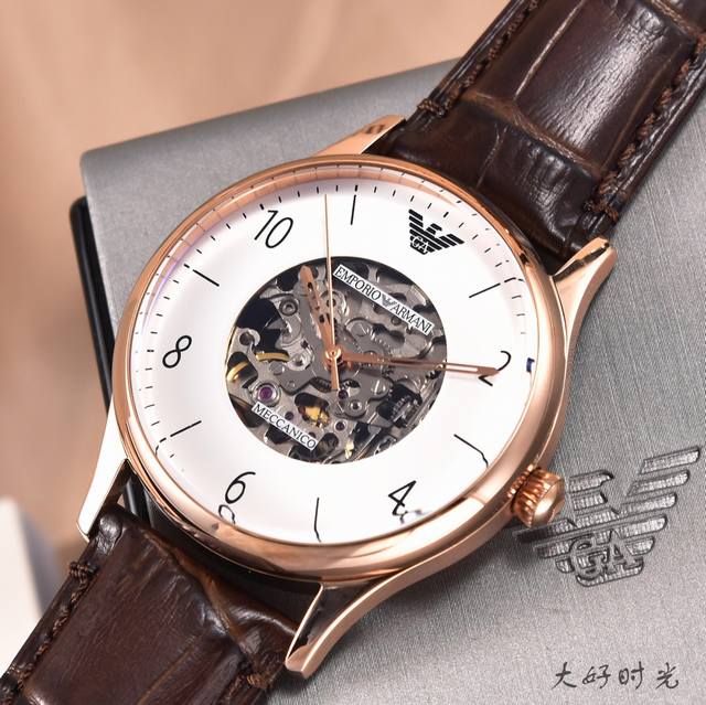 支持香港、美国直邮 正品？正品！ 阿玛尼armani 型号：Ar1 表壳：316L精钢 表镜：强化矿物质玻璃 表带：进口牛皮 表扣：针扣 尺寸：44Mm*13M