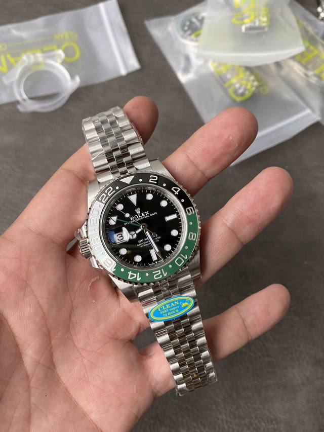 Clean雪碧圈左撇子，丹东3285机芯 70小时储能