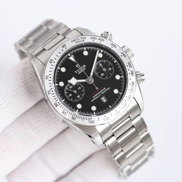 Sj出品 白壳 金 黑 Tudor 帝舵 碧湾计时型 Mr2 Black Bay Chrono 精钢款腕表！碧湾系列 细致刻画表盘完美对称，纹路清晰、提升质感与