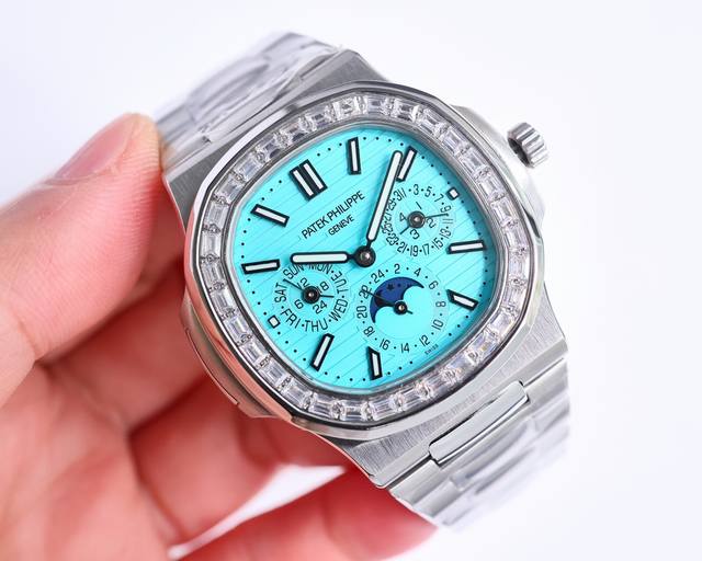 白壳 金壳 钻100 百达.翡丽5740 1G-001–超复杂多功能鹦鹉螺重磅登场，迄今推出的首款nautilus复杂腕表，以超复杂的工艺技术打造休闲运动腕表。