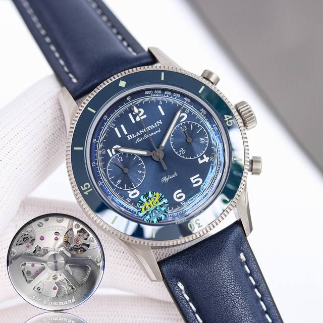 统一价： 天地良心珀 宝珀全新 Ait Command空军司令系列ac02计时腕表，新款空军司令在设计上忠于历史传统，并将上世纪50年代的复古风格和宝珀的高级制