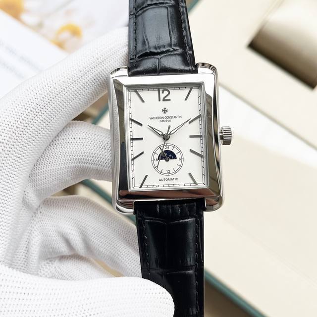 白 -金 钢带+20。江诗丹顿-Vacheron Constantin精品男士腕表三针半设计，尊贵大气，绅士风范，卓越品质，热卖全城。采用全自动机械机芯，顶级3