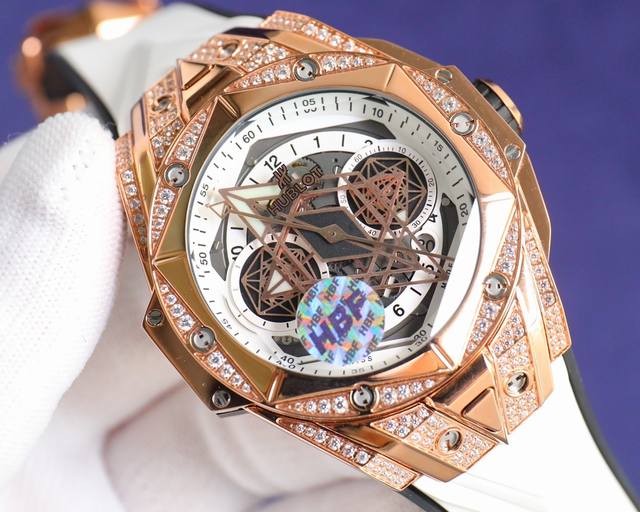 大气磅礴 : 光壳同价 ，钻壳 Hbf Factory 宇舶 恒宝 Hublot 全新big Bang Sang Bleu Ii 刺青腕表 再次与知名刺青工作室