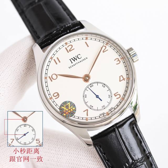 绅士独特 : 白 .金 Gr Factory 市场最高版本 万国iwc葡萄牙自动小三针系列腕表！ 1表径40.4毫米，机芯采用定制机82200自动机械。 2惟妙