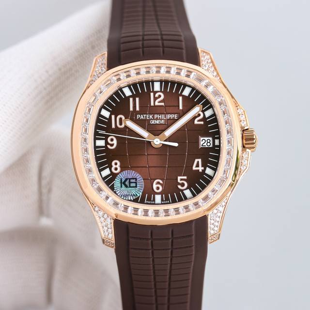 满钻白壳 玫瑰金 市面全新版本满镶t钻手雷 Pp百达 顶级高端牌腕表，顶级做工 全新工艺手工镶钻 尺寸男女可通用款 Pp家族的手雷腕表！永看不腻百达.手雷”全网