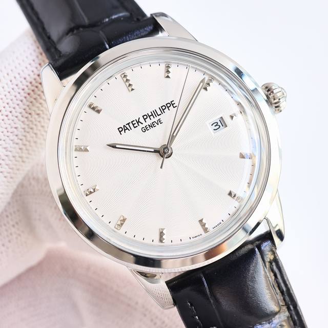 Tw出品 白壳 金壳 百达翡丽-Patek Philippe-火爆新款式，Pp 百达翡丽新款锅盖，Rk1 锅盖玻璃 耗时长达13个月！超薄男士自动机械腕表，采用