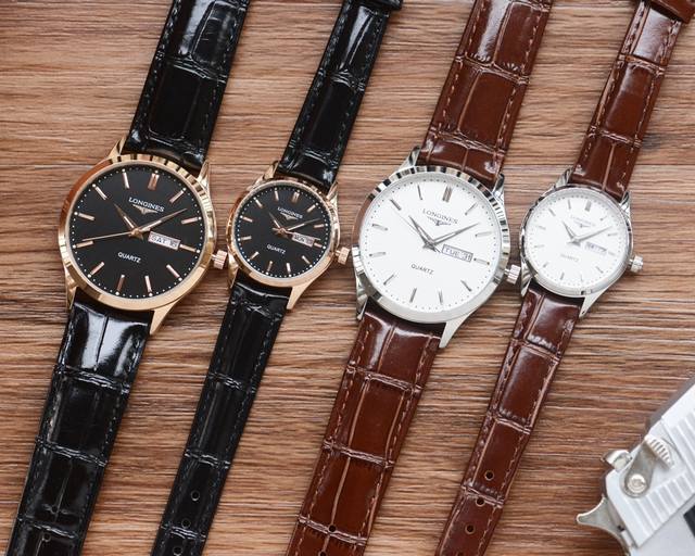 白壳 金壳 钢带20 浪琴 情侣对表 原装进口石英机芯 矿物质玻璃镜面 316L精钢表壳 直径男40Mm女30Mm 厚8Mm如果今天的阳光停止了它耀眼的光芒。那