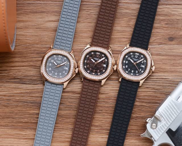 白 金 钻10 百达翡丽 Patek Philippe-最新手雷腕表独家首发原装进口石英机芯矿物质玻璃镜面 316精钢表壳表盘镶钻高端大气直径女35.6X7.7