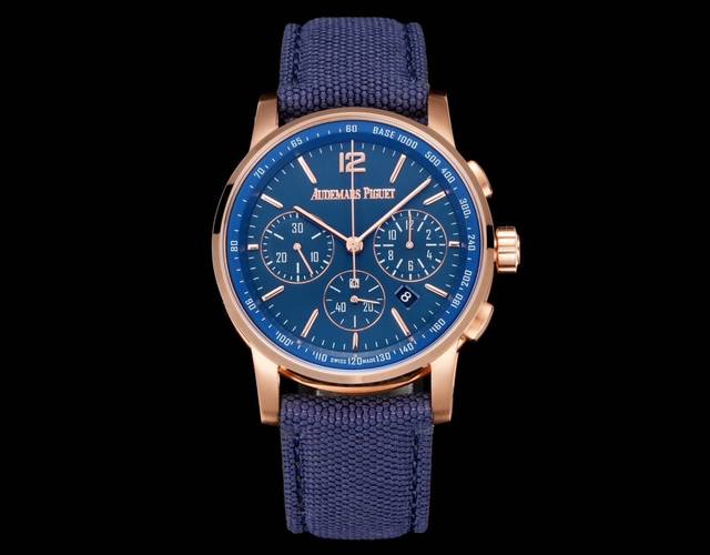 白壳 金壳 Apf爱彼-Ap，Code11.59自动上链计时码表系列1材料：316L精钢2机芯：采用稳定7750机芯改原装calibre44013玻璃镜面采用防