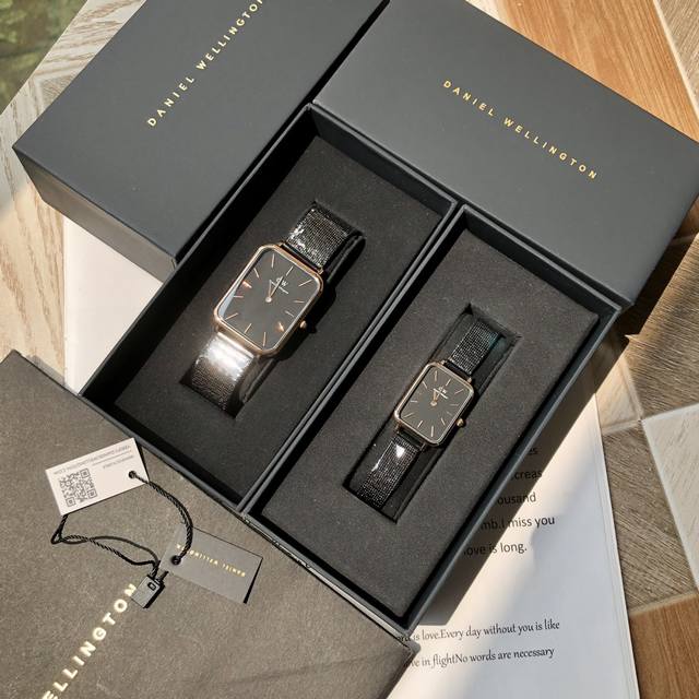 一对 Dw新款对表！范冰冰代言新品上市！纯原品质daniel Wellington，风靡全球的小方形表盘，打破圆有，复古重塑，经典混搭现代设计，气质自成一派，耀