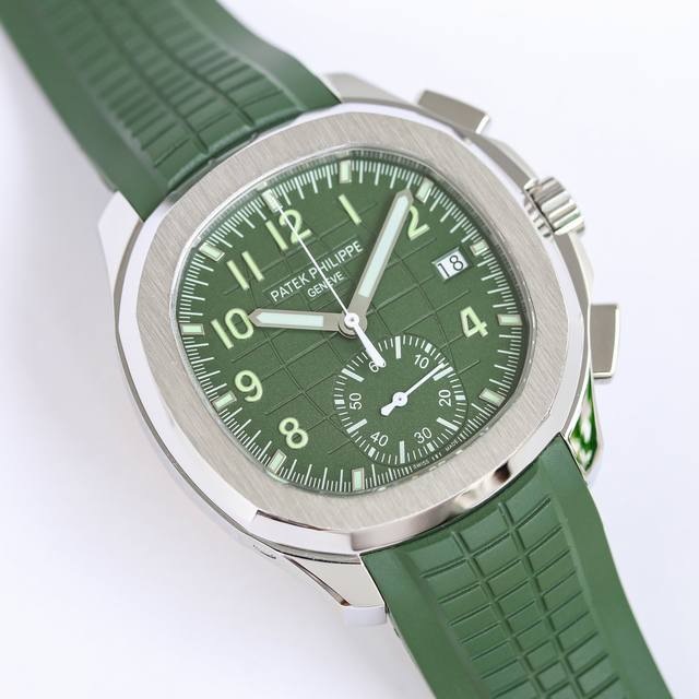 无甲板 金壳 带夹板 金壳 黄色胶带 Mma百达翡丽pp 手雷系列 Aquanaut系列 Rb2 腕表型号：5968A-001 42.2毫米不锈钢表壳 计时指针