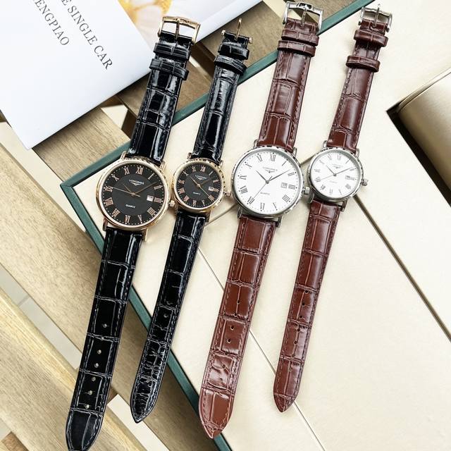 白190-金 钢带+20 实物拍摄 品牌： 浪琴-Longines 类型：情侣对表 表壳：316精钢 做工优质 表带：进口小牛皮 316精钢 两种可选 机芯：进