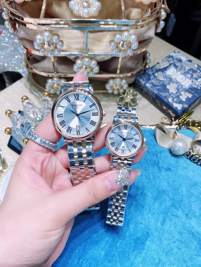 天梭 Tissot 卡森臻我系列经典大爆款尺寸女30Mmx8Mm男40Mmx9Mm