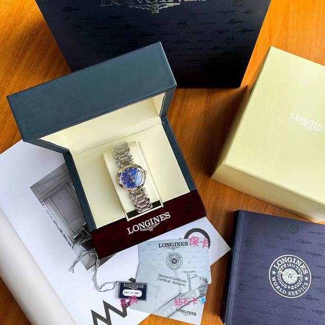 浪琴 Longines 林志玲代言 浪琴心月系列 原装进口石英机芯 尺寸26.5Mm，走时精准耐久 双卜蓝宝石水晶玻璃 316L精钢表壳 顶尖工艺打造 1:1还