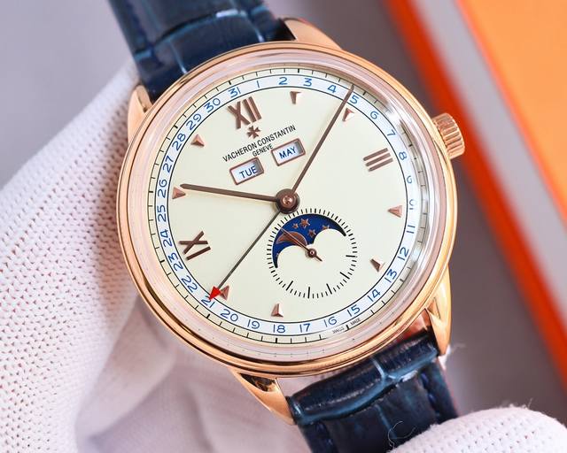 白壳 金壳 Vc 2024最新力作 龙重推出 江诗丹顿历史名作系列3100V 00R三重日历腕表！全真功能！市场最高版本！ 表壳 腕表特别！尺寸为40Mm，采用