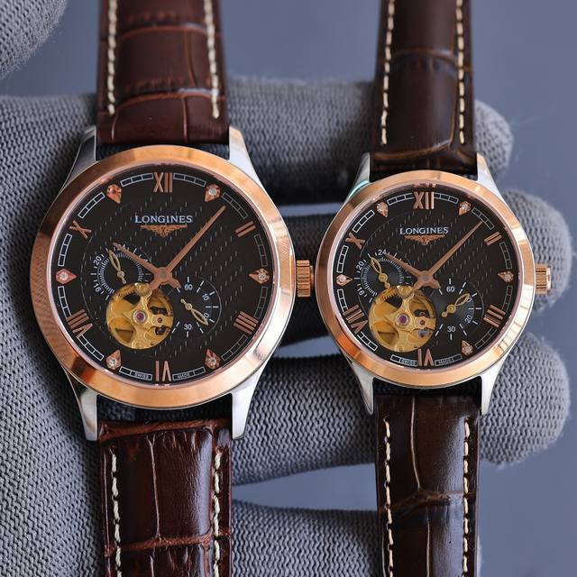 皮带 钢带 金白同价 品牌:浪琴 二针半新品，商务休闲 奢华大气类型：精致男士腕表 新品 表带：真牛皮表带 舒适 361精钢表带 耐用 机芯:进口82S7西铁城