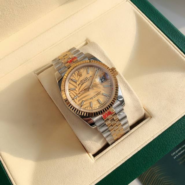 Gd品控，2023全新力作 36Mm日志型腕表牙圈、五珠带、白壳、间金、间玫官方同步所有字面齐共45个面色官方同步原装热卖爆款，36Mm表径男女通用的中性表款！