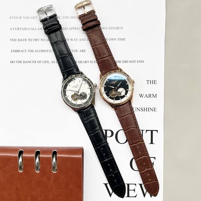 皮白 金 钢20浪琴 Longines顶级男士机械腕表 月相小秒 全自动机械机芯 低调内敛 简单而深远 6点位大飞轮 尺寸：40Mm 厚11Mm， 从容不迫，清