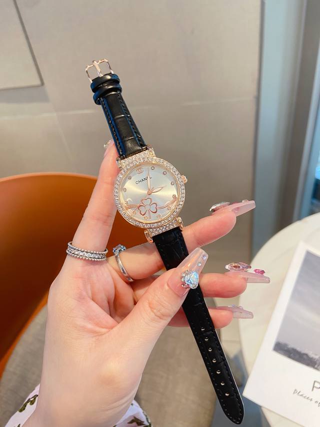 皮带 香奈儿时尚最新款简约时尚时装表精美名媛气质.耐磨镜片.. 石英机芯多种颜色选择，