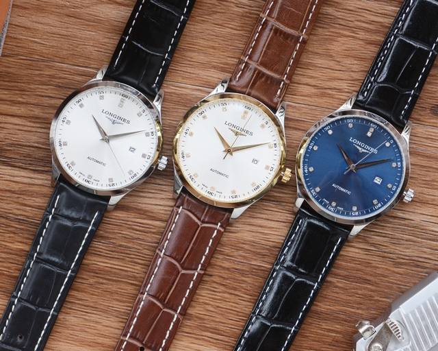 金 ，钢带20 男人挚爱 三针腕表 最新 ：浪琴最佳设计独家首发 类型 ：精品男士腕表 表带 ：真牛皮 316表带 机芯 ：全自动机械机芯 镜面 ：矿物质强化玻