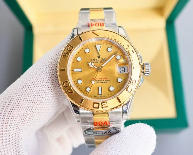 金 。 下单即送劳力士专用收纳盒 Yyds工厂升级37Mm游艇名仕系列 修正细节 1.采用独立电镀工艺，死角不漏白2.钢带头粒为实心钢cnc加工.无缺角现象，3