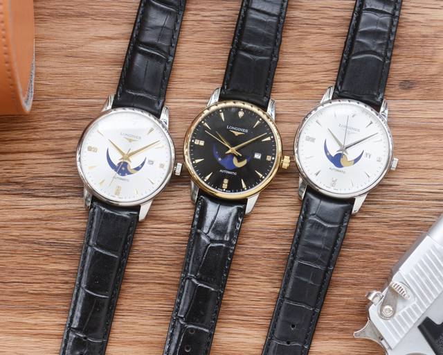 FFF，金 ，钢带20 男人挚爱 三针腕表 最新 ：浪琴最佳设计独家首发 类型 ：精品男士腕表 表带 ：316精钢 真牛皮表带 机芯 ：高端全自动机械机芯 镜面