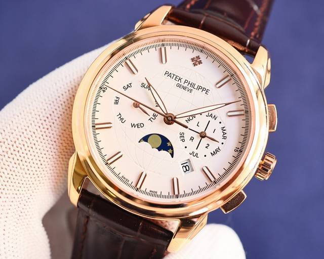 多功能 : 白 金玫 大厂品质，高端系列！百达翡丽复杂功能计时系列上市 Patek Philippe 贵族的艺术品！ 升级版改进：壳身比旧版本更薄、玻璃升级耐磨