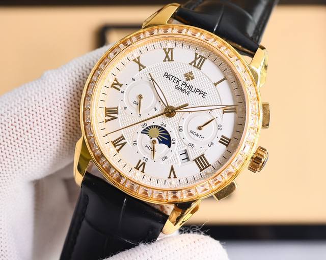 FFF-金 钻+50。 百达翡丽Patek Philippe惊艳登场，42毫米的表径适配大众男性手寸，非常商务可亦休闲。视觉冲击力强，令人过目不忘，实物质感更加