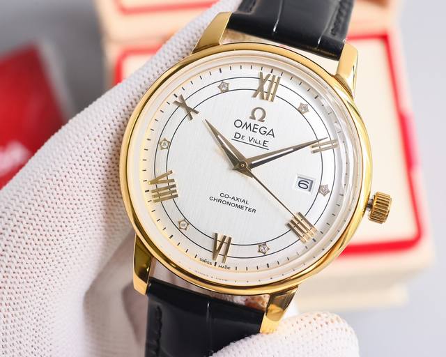 FFF-金 。2024款欧米茄第三代碟飞系列！耗时长达6个月！超薄男士自动机械腕表，采用进口原装9015机芯 非市场国产机 ，每小时振频28800次，零返修质量