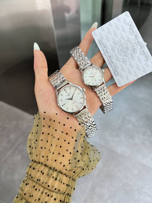 P白皮 .金 .钢20 最新经典浪琴-LONGINES 情侣对表 原装进口石英机芯 钢化玻璃 316L精钢表壳 直径男40mm女30mm 厚8mm如果今天的阳光