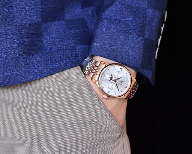 FFF-金 钢带+20 全网独家首发六针分离设计的蝶飞 欧米茄-OMEGA蝶飞系列，六针月相腕表登场简约优雅尽显从容气度！1.腕表尺寸40X12毫米。剑形批华表