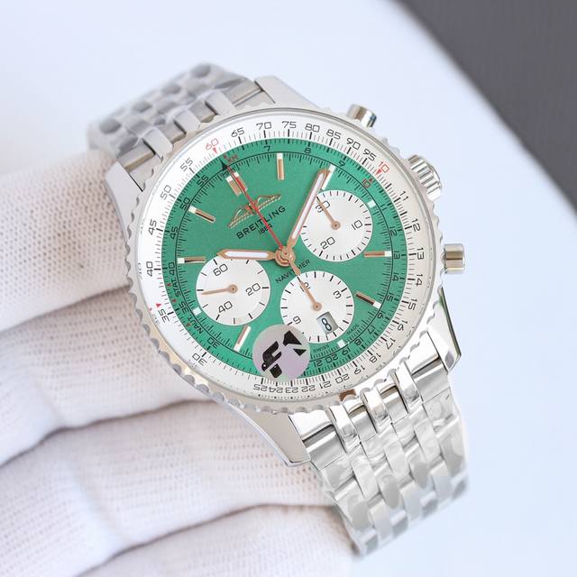 皮带 钢带 F1新品：百年灵全新航空计时腕表 Navitimer 问世70周年，百年灵以大胆色彩焕新演绎经典腕表。尺寸43Mm，迭代款无疑是地道的航空计时腕表，
