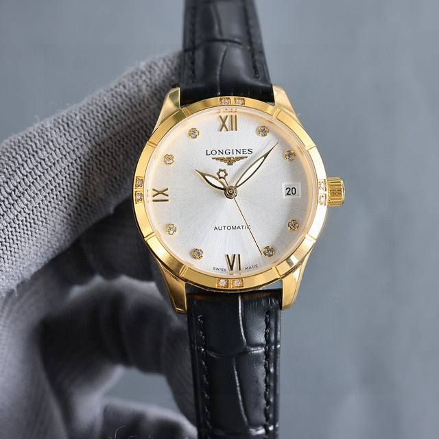 白 金 二零二四浪琴最新女款，小红书爆款，腕表，青春年华，可以搭配更多颜色皮带 镜面：蓝宝石水晶玻璃-防刮 材质：采用316精钢表壳 动力：储存48小时 防水：