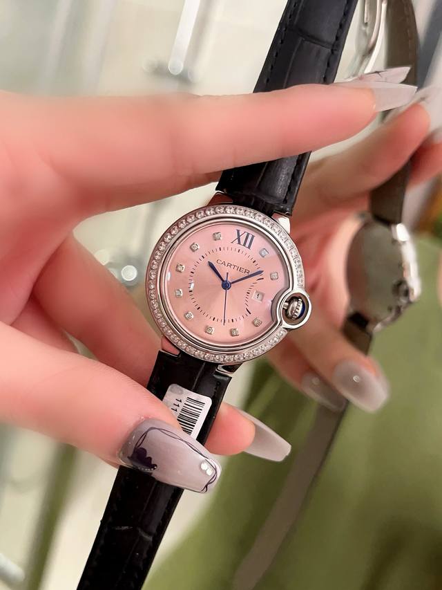 白 金 钢带20 钻20 高品质， Ballon Bleu De Cartier卡地亚蓝气球腕表奢华系列，百搭尺寸33Mm，简约又别具品味，摒弃了现代盛行的繁复