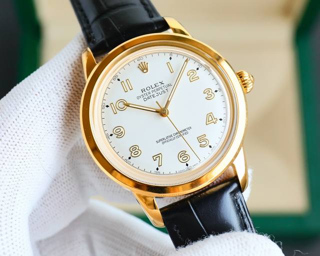 白 -金 劳力士 Rolex ，锅盖玻璃 特推出新款劳力士名仕型系列 顶级品质 Rolex 小红书爆款 1表盘采用超强夜光设计，团队历时9个月精心设计，敢为人先