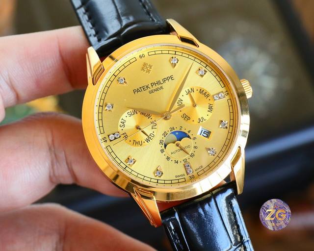 白壳 ，金壳50。百达翡丽 复杂功能系列上市 Rolex 小红书爆款 多功能腕表 正式上市！1搭载原装进口9100月相功能机芯机械表走时精准零返修！2表盘上采用