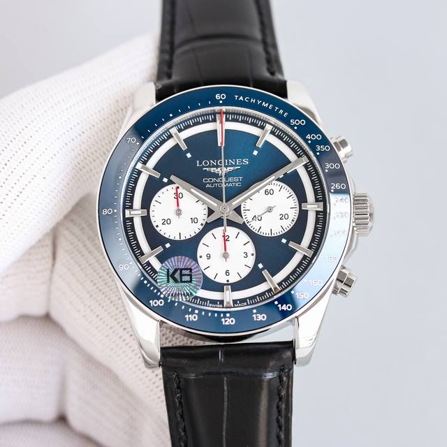 皮带 钢带 新品 浪琴 Longines-浪琴康卡斯悦动凭借其独特的设计，实用的功能和舒适的佩戴体验，成为了一款备受推崇的精品时计。 1字面是独特的“熊猫眼”主
