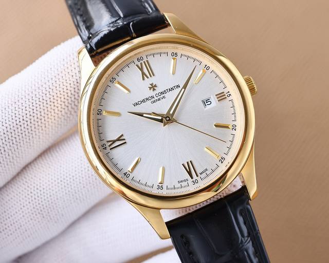 白壳 金壳 江诗丹顿最新款 男士 传袭系列版本升级版本腕表，每一个产品都是以男神标准打造的总能让你惊喜收获魅力加分，奢华时尚丝毫不减以往简雅大方！商务优选！你值