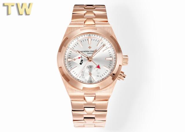 统一 Tw新品江诗丹顿纵横四海7900V系列腕表 顶级奢华的经典型41Mm钢表壳线条流畅质感细腻，可与表链完美链接，表身后表带上烙印江诗丹顿马耳他十字标志，旭日