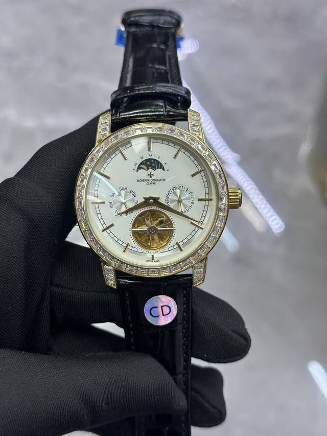 独家实拍图 江诗丹顿 全自动机械表，男士腕表，飞轮机械表 Vacheron Constantin Mens Wristwatch Mechanical Watc