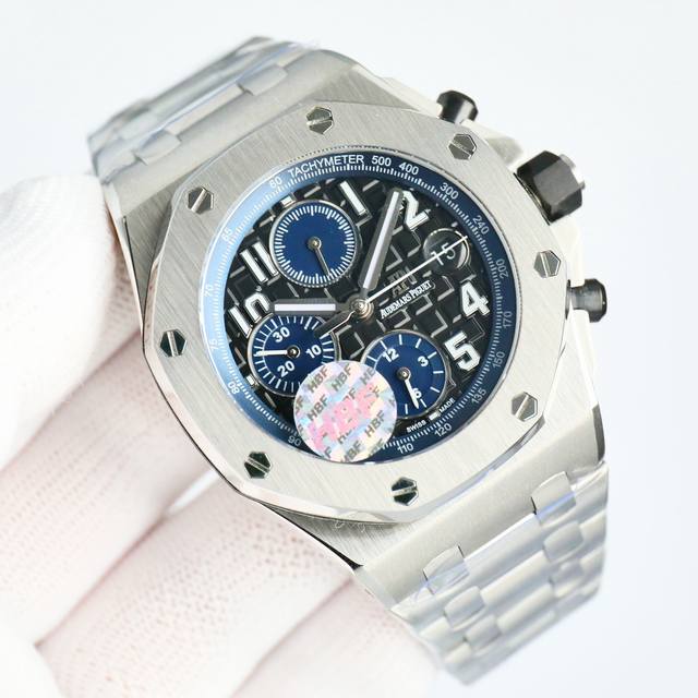 Sj出品 皮带 胶带 钢带款 Hbf Factory 爱彼 Ap A42 皇家橡树离岸型系列26238:封顶之作 杜绝一眼假”在ＪＦ厂原有的基础上 潜心研发 突