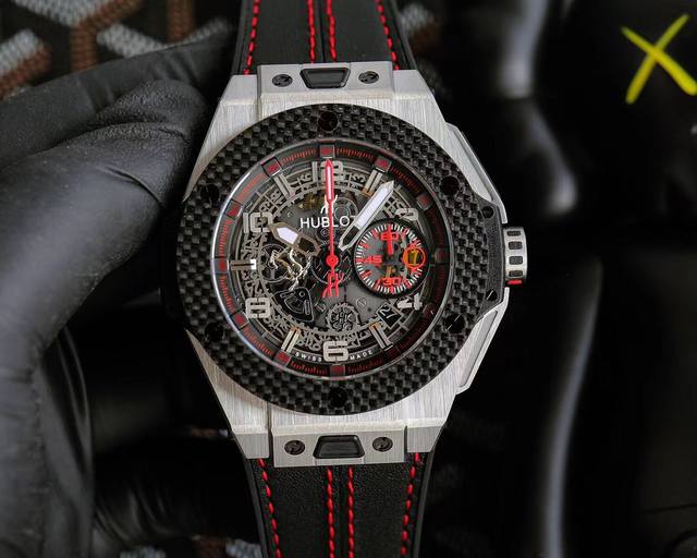 同价 ，Hbf Factory 恒宝Hublot 宇舶表年度最佳复刻作品 Blg Bang系列401.Oq.0123.Vr碳纤维表圈 复合材质表圈的层次结构 仅