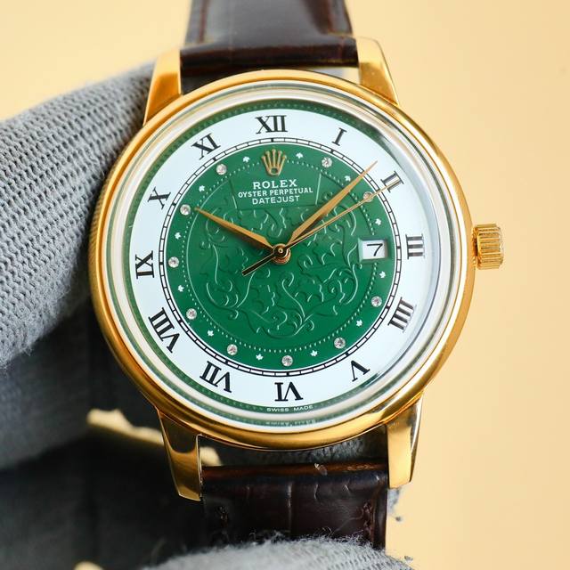 白壳 金壳 2025劳力士 火热新款式新款锅盖，耗时长达6个月！超薄男士自动机械腕表，采用进口原装9015机芯，每小时振频28800次，零返修质量，直径40Mm