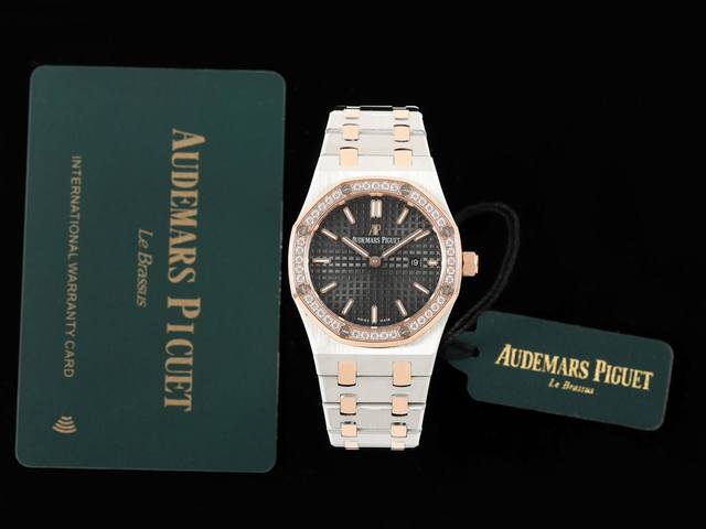 Audemars Piguet爱彼 皇家橡树系列67651Or女士石英腕表～闪耀登场！女神百搭款，闪闪惹人爱！ App购入正品拆解开模，全程Cnc打磨，多次校对