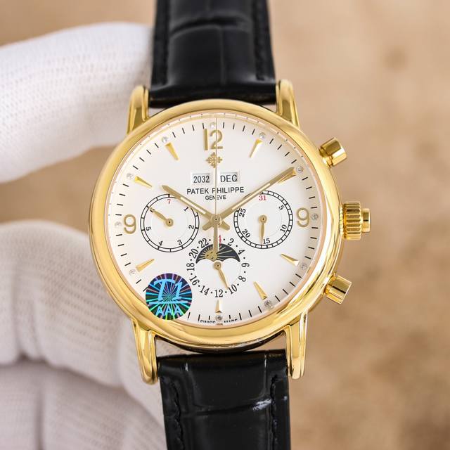 白壳 ，金壳 V4升级版”扣子”升级原装复刻开模，百达.翡丽超级复杂功能计时系列！用心之作，细节方面： 1：团队历时两年多精心设计，不计成本，敢为人先，力求完美