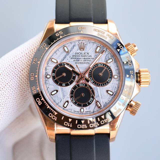 18K包金 现货供应 Rolex-劳力士迪通拿系列 Gtc中国国检检测证书，联网可查！一档调时 计时秒针 3字位9字位小针 功能原装一致！表壳原版开模，表盘尺寸