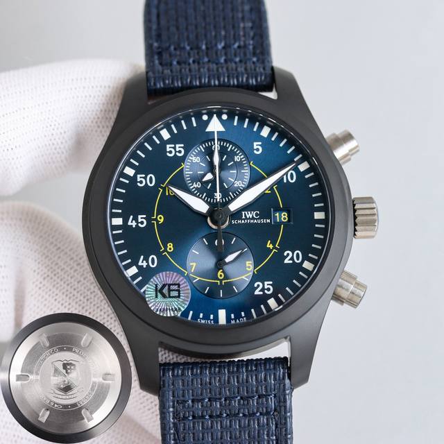 匠心合一，秒杀市场一切版本 ，细节与配合更细腻，最新力作 震撼推出万国表飞行员陶瓷系列腕表“蓝天使”特别版梅赛德斯Amg马石油车队”特别版！，精彩细节表壳腕表尺